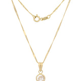 Hermosa Cadena Gargantilla Dama Piedra 6 Mm Oro Sólido 10k
