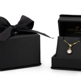 Hermosa Cadena Gargantilla Dama Piedra 6 Mm Oro Sólido 10k