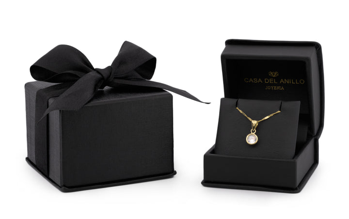 Hermosa Cadena Gargantilla Dama Piedra 6 Mm Oro Sólido 10k