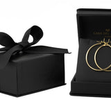 Arracadas Lisas 4.0 Cm Oro Sólido 14k