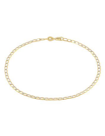 Pulso Barbada Inglesa Diamantada Oro Sólido 14k