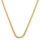 Cadena Barbada Para Caballero 3 mm 60 Cm Oro Amarillo Sólido 14k