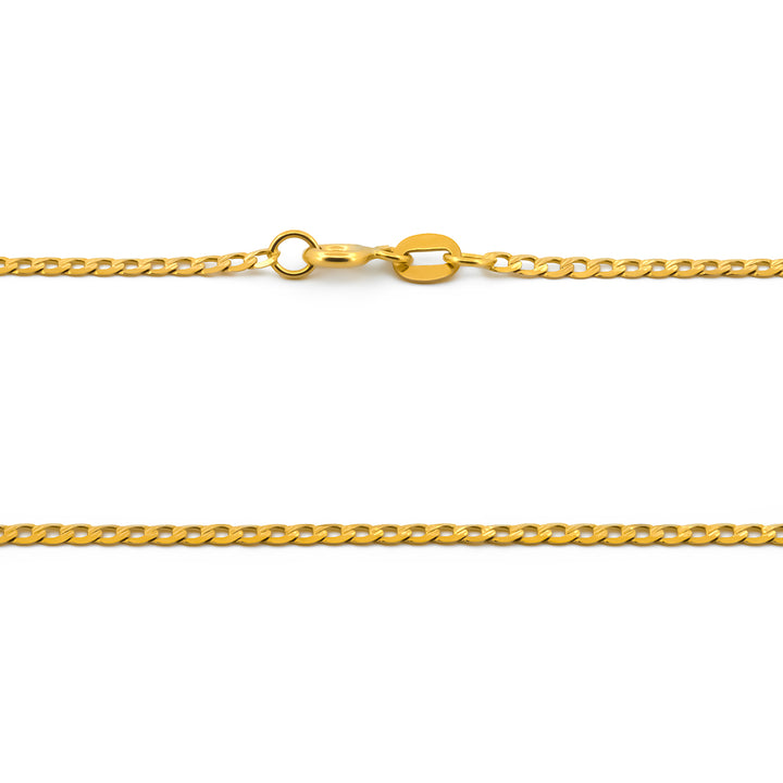Cadena Barbada 2.5 mm 65 Cm Oro Amarillo Sólido 10k