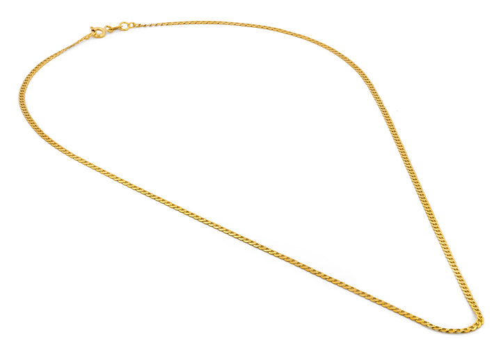 Cadena Barbada 55 cm 2 mm Oro Italiano Sólido 10k
