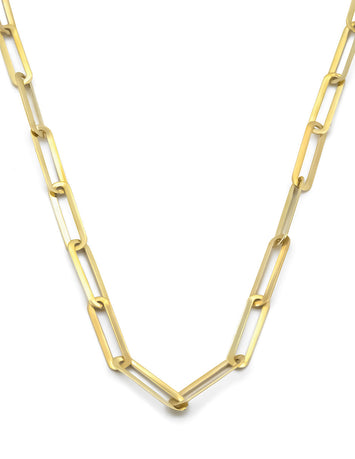 Cadena Gargantilla Clip 45 cm 4 mm Oro Sólido 14k