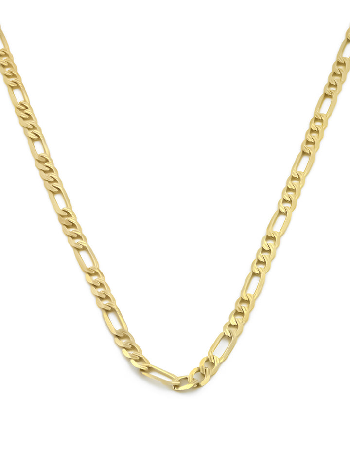 Cadena Figaro 2.5 mm 55 Cm Oro Sólido 14k