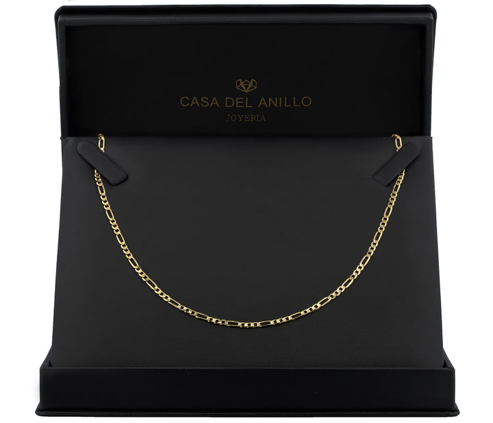 Cadena Figaro 2.5 mm 55 Cm Oro Sólido 14k