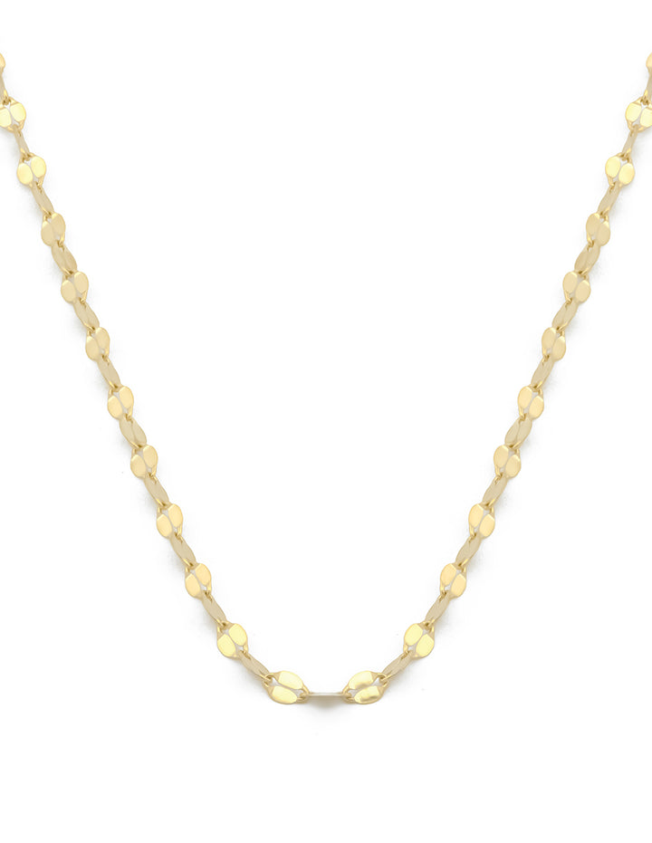 Cadena Grano de Café 1 mm Oro Sólido 14K 45 cm