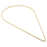 Cadena Torzal 2.5 mm Oro Sólido 10k 50 Cm