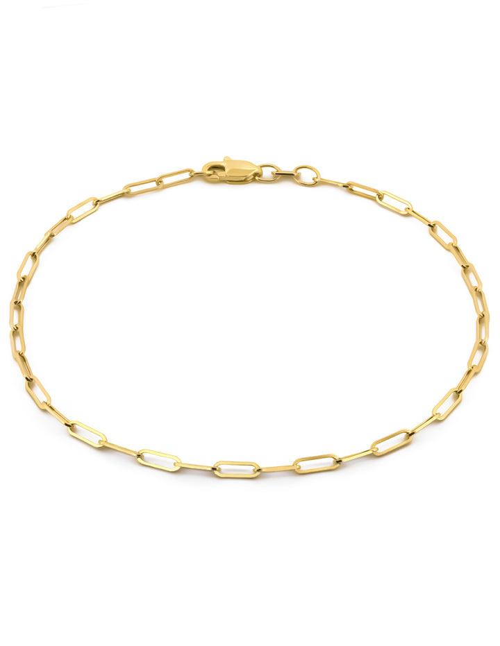 Pulsera Clip 1.5 mm 18 cm Oro Solido 10k
