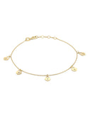 Pulsera Llaves Corazones Oro Sólido 14k