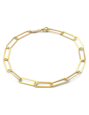 Pulsera Clip 4 mm 18 cm oro sólido 10k