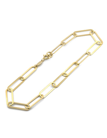 Pulsera Clip 4 mm 18 cm oro sólido 10k