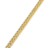 Pulso Trenzado Oro Sólido 21 cm 14k