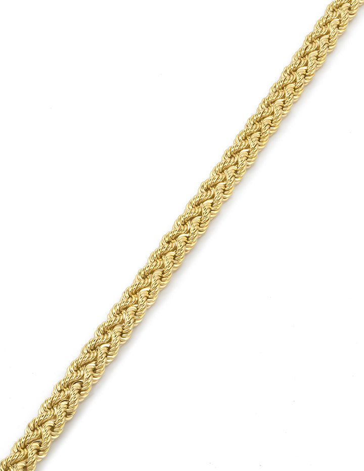 Pulso Trenzado 17 cm 3 mm Oro Sólido 14k