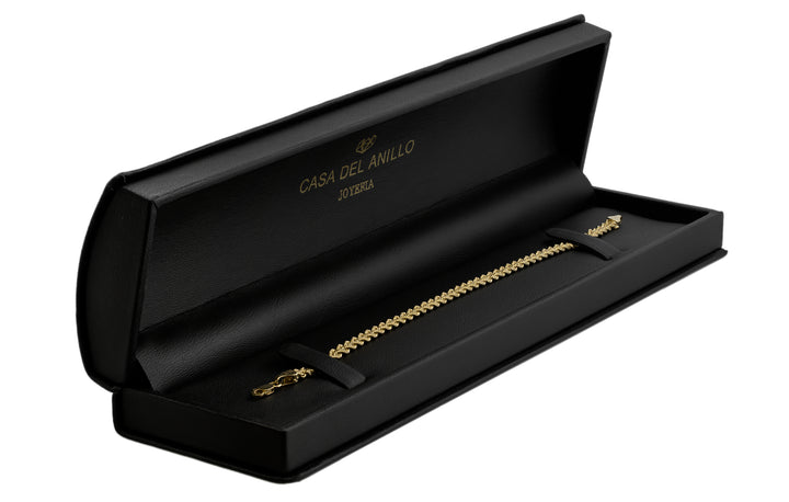 Pulso Trenzado 17 cm 3 mm Oro Sólido 14k