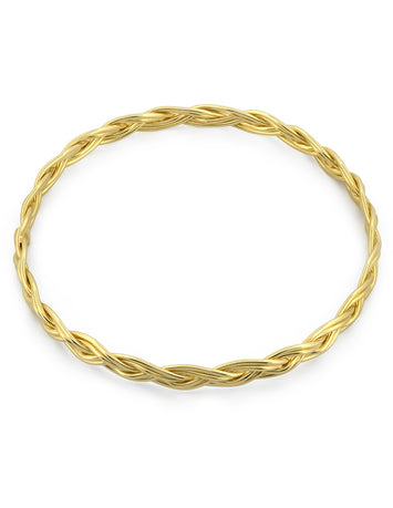 Pulsera Aro Trenza Para Dama Oro Sólido 10k