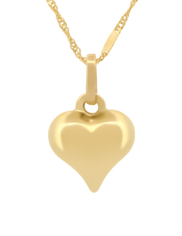 Hermosa Cadena Gargantilla Dama Corazón Oro Sólido 14k