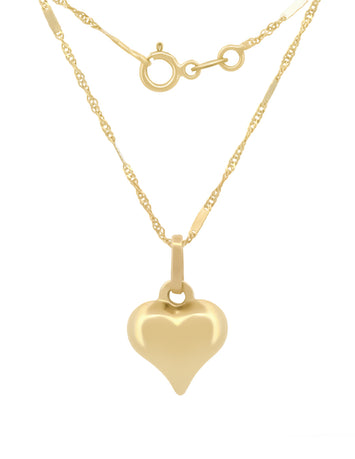 Hermosa Cadena Gargantilla Dama Corazón Oro Sólido 14k