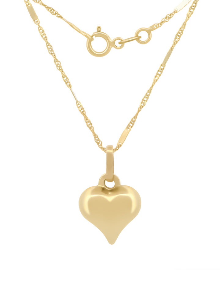 Hermosa Cadena Gargantilla Dama Corazón Oro Sólido 14k
