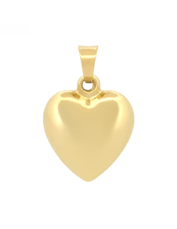 Dije Corazón Mediano 1.2 Oro Sólido 14k