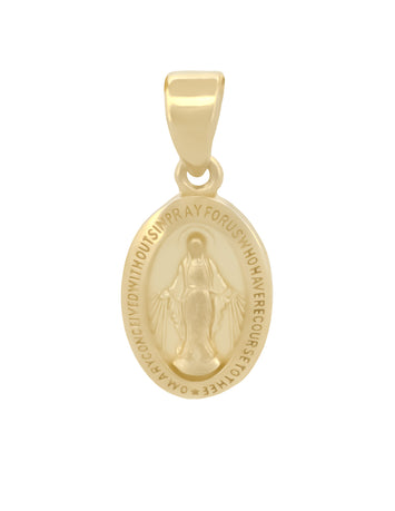 Dije Virgen Milagrosa Chica Oro Sólido 10k