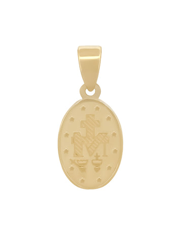 Dije Virgen Milagrosa Chica Oro Sólido 10k