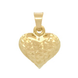 Dije Corazon Facetado 2 Vistas Oro Amarillo Sólido 14k