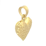Dije Corazon Facetado 2 Vistas Oro Amarillo Sólido 14k