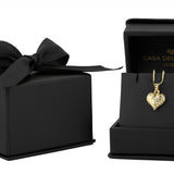 Dije Corazon Facetado 2 Vistas Oro Amarillo Sólido 14k