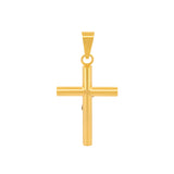 Dije Cristo Tubular 2.5 cm por 2.5 mm Oro Sólido 10k