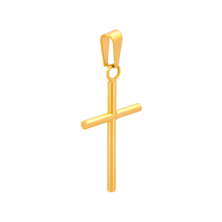 Dije Cruz Tubo 3.4 cm Oro 10k