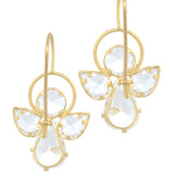 Aretes Angel Zirconias Oro Sólido 10k