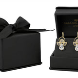 Aretes Angel Zirconias Oro Sólido 10k