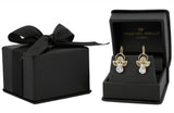 Aretes Angel Zirconias Oro Sólido 10k