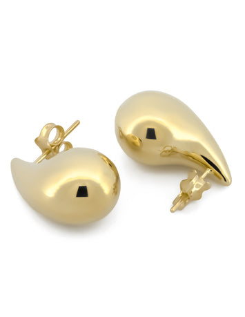 Arete Gota 1.5 cm Oro Sólido 10k