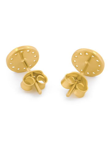 Aretes Ojito Turco 0.7 cm Oro Sólido 14k