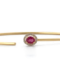 Pulsera Aro Rubí Diamantes Naturales Oro Sólido 18k