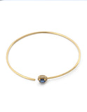 Pulsera Aro Zafiro Azul Diamantes Naturales Oro Sólido 18k