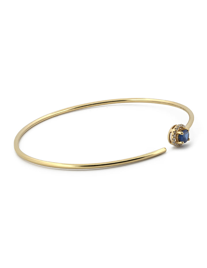 Pulsera Aro Zafiro Azul Diamantes Naturales Oro Sólido 18k