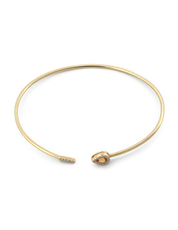 Pulsera Aro Zafiro Naranja Diamantes Naturales Oro Sólido 18k