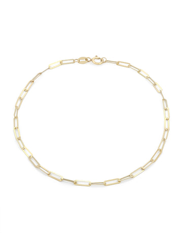 Pulsera Clip 5 por 2 mm Oro Solido 18 cm 10k