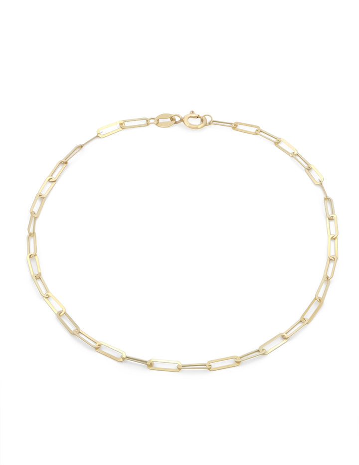 Pulsera Clip 5 por 2 mm Oro Solido 17 cm 10k