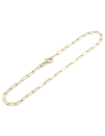 Pulsera Clip 5 por 2 mm Oro Solido 18 cm 10k