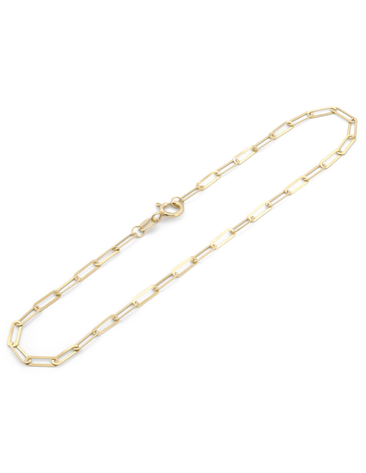 Pulsera Clip 5 por 2 mm Oro Solido 17 cm 10k