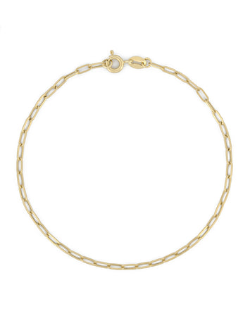 Pulsera Clip 2 por 4 mm 18 cm Oro Solido 10k