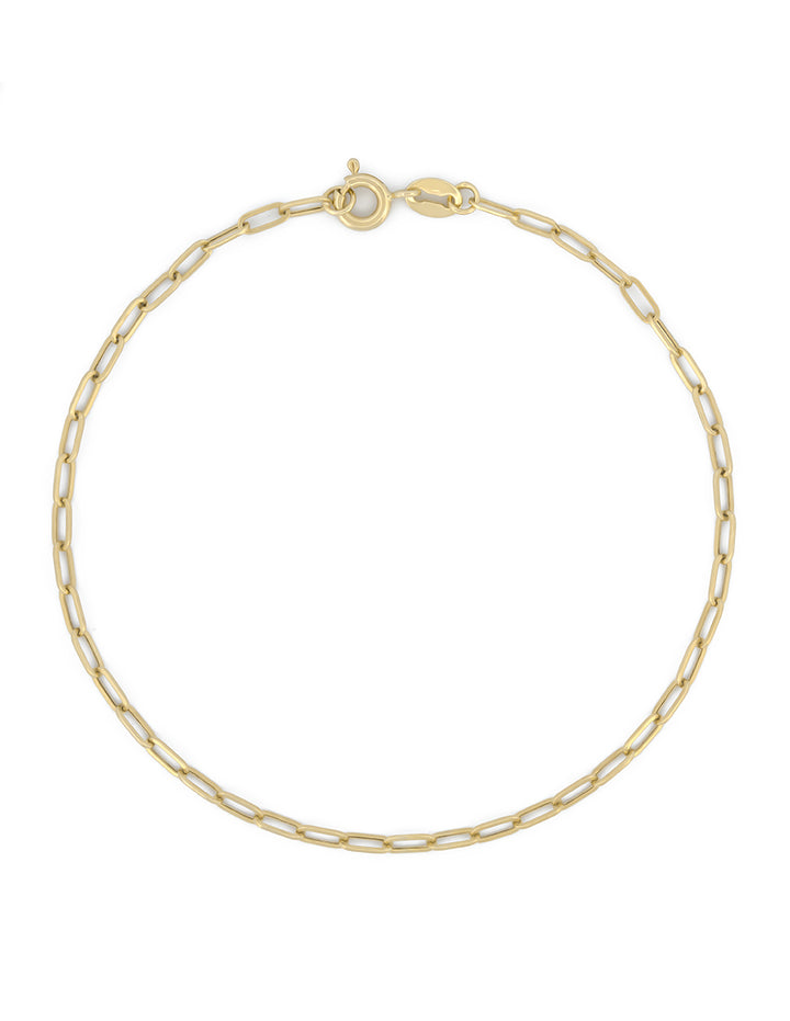 Pulsera Clip 2 por 4 mm 18 cm Oro Solido 10k