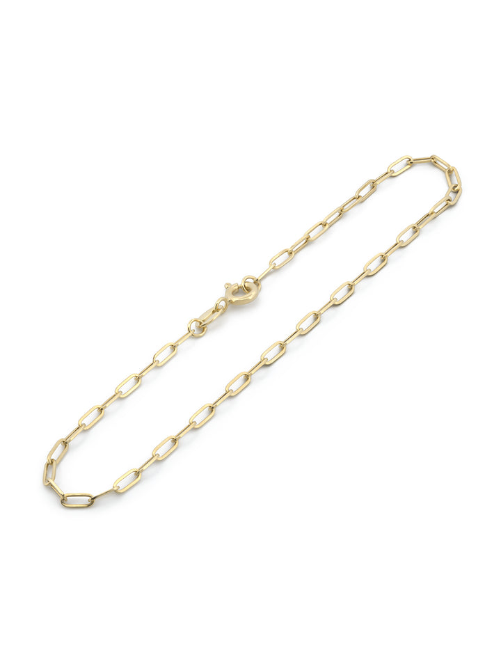 Pulsera Clip 2 por 4 mm 18 cm Oro Solido 10k