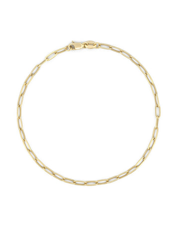 Pulsera Clip 2 por 5 mm 18 cm Oro Solido 10k