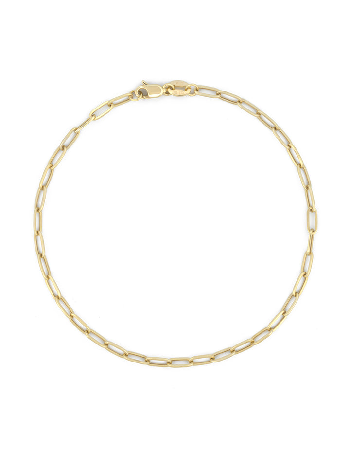 Pulsera Clip 2 por 5 mm 18 cm Oro Solido 10k